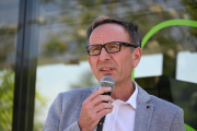 Marcel Rindlisbacher, Direktor der Regio Energie Solothurn als Hauptsponsorin der neuen e-Busse, betonte die Wichtigkeit solcher Partnerschaften.