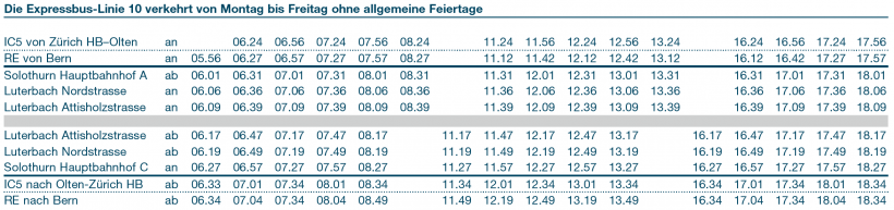 BSU Fahrplan Linie 10