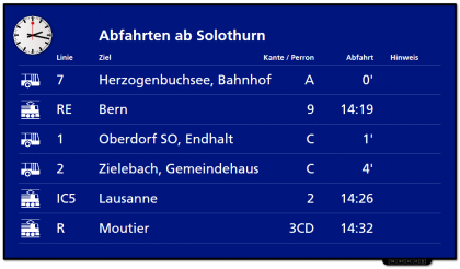 Abfahrten ab Solothurn