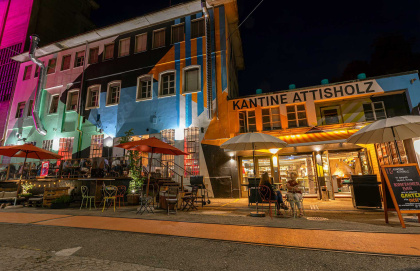 Kantine Attisholz in der Nacht